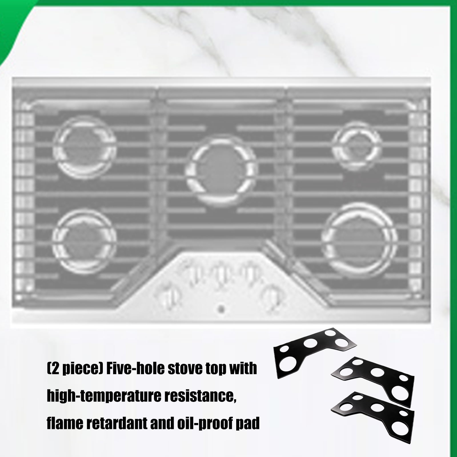 2Pcs Ranges Stove Top Protector Nonslip Burners Pads Heat Resistant Stove Liner Stovetop Guard Easy to Clean