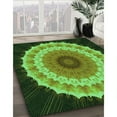 thumbnail image 3 of Ahgly Company Machine Washable Indoor Rectangle Transitional Dark Forest Green Area Rugs, 2' x 3', 3 of 7