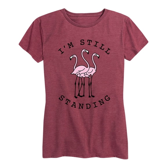 Instant Message - I'm Still Standing Flamingos Short Sleeve Graphic T-Shirt
