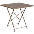 thumbnail image 1 of 28'' Square Gold Indoor-Outdoor Steel Folding Patio Table, 1 of 3