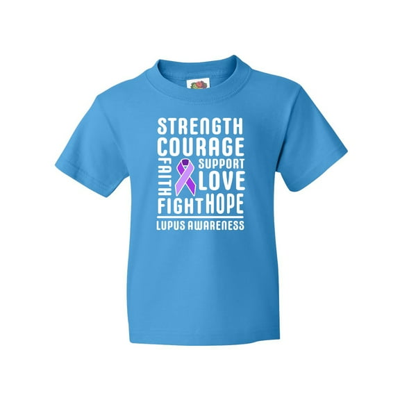 Inktastic Lupus Awareness Strength Support Courage Youth T-Shirt