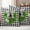 Green Black White, variant on Welcome Bow Knot Wreath Outdoor Waterproof Pillow Covers, Summer Flowers Black Gray Plaid Decorative Square Throw Pillowcase Sofa Cushion Sham for Patio/Couch/Chair, 16"x16" 2 Pack