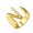 Gold N, variant on Fashion Gold Plated Bold Initial Letters Alphabet Open Ring Women Adjustable-Silver R