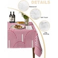 thumbnail image 2 of Red Ombre Table Cloth, Waterproof Tablecloth for Rectangle Tables, Farmhouse Stripes Modern Abstract Art Reusable Washable Fabric Table Cover for Restaurant Kitchen Dining Tables 60"x120", 2 of 9