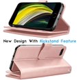 thumbnail image 4 of Tekcoo Wallet Case For iPhone SE 2020 / iPhone 7 8 4.7" Luxury ID Cash Credit Card Slots Holder Carrying Pouch Folio Flip PU Leather Cover [Detachable Magnetic Hard Case] Lanyard - Rose Gold, 4 of 6