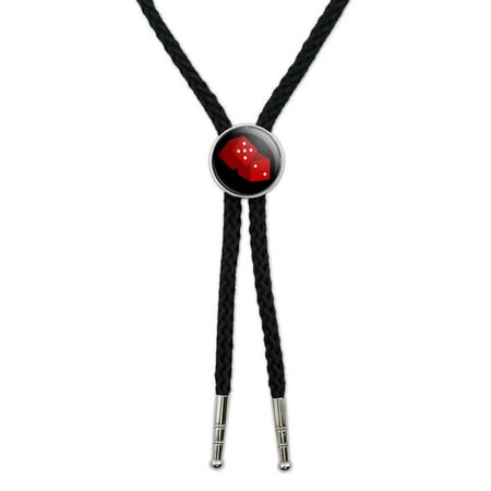Dice Tie - Dice - Craps - Gambling on Black Southwestern Bolo Tie