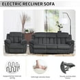 thumbnail image 4 of Bonzy Home 3-Seat Reclining Sofa & Power Lift Chair Set, Gray, for Living Room, 4 of 9