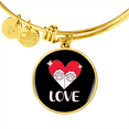 thumbnail image 2 of Heart Paws Love Cat Bracelet Stainless Steel or 18k Gold Circle Bangle, 2 of 7