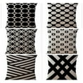 thumbnail image 2 of Pack of 2 Square Geometric 18''x18'' Throw Pillowcases (With/Without Inserts), 2 of 2