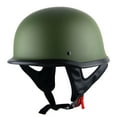 thumbnail image 3 of 1Storm Novelty Motorcycle Half Face Helmet German Style DOT Approved: HKY602 Matt Green, 3 of 8