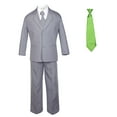 thumbnail image 2 of 6pc Baby Toddler Boy Teen Formal Party Medium Gray Suit w/ Satin Necktie Sm-20, 2 of 4