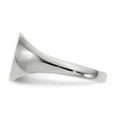 thumbnail image 3 of Auriga 14K White Gold 9.0x9.0 mm Closed Back Signet Ring for Women Size 6, 3 of 6