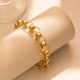 thumbnail image 4 of HOOUN Gold Plated Rolo Link Chain Bracelet Delicate Light Weight Bracelet, 4 of 5