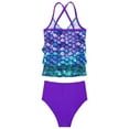 thumbnail image 3 of DPOIS Kids Girls 2 Piece Ruffled Mermaid Swimsuit Bathing Suit Multi 12, 3 of 7