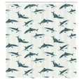 thumbnail image 3 of Ambesonne Shark Shower Curtain, Dangerous Underwater, 69"Wx75"L, Slate Blue and Eggshell, 3 of 5