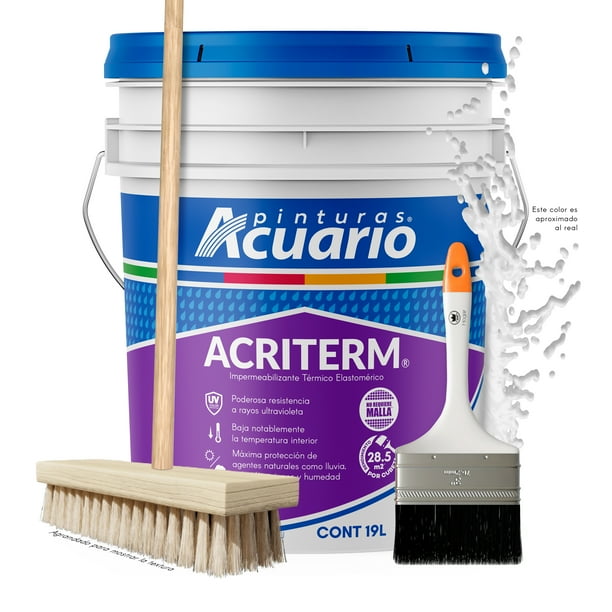 Impermeabilizante Acuario Acriterm 5 Años 19 Litros Blanco