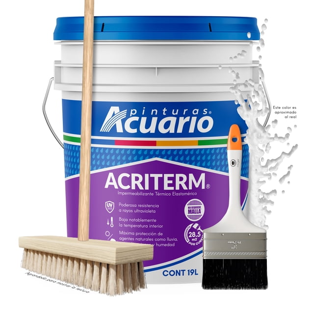 Impermeabilizante Acuario Acriterm 5 Años 19 Litros Blanco