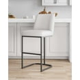 thumbnail image 2 of Manhattan Comfort Serena Upholstered Barstool with Steel Base in White, 2 of 11