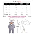 thumbnail image 5 of XinLfly Kids Baby Rabbit Ear Hooded Zipper Romper Toddler Bodysuit Long Sleeve Solid Color Zip Hoodie Jumpsuit Infant Playsuit,Brown,0-3M, 5 of 7