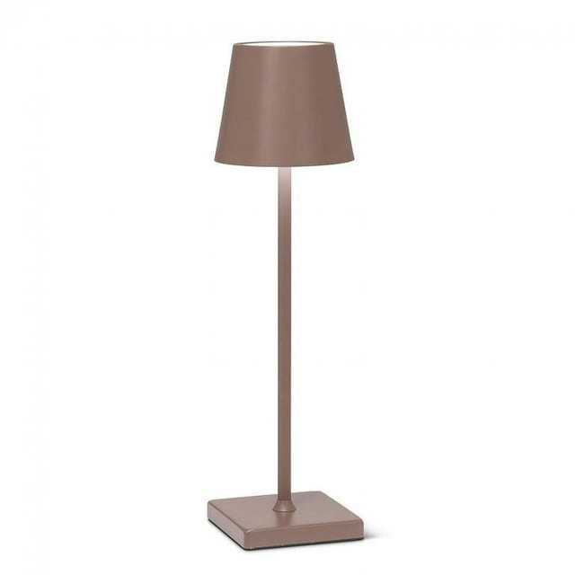 Brun avec Abat-Jour Classique Lampe de Table à DEL