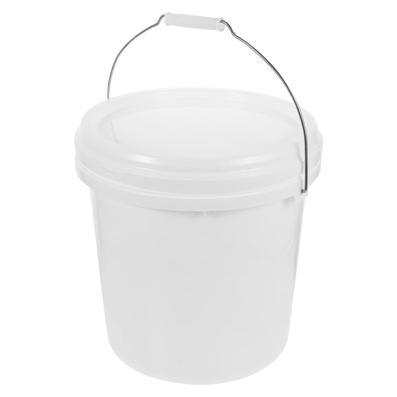 OULII 2.2 Gallon Bucket with Lid and Handle White Airtight Storage Bucket for Multi Use
