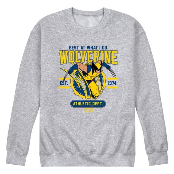 Marvel - Wolverine Collegiate Scratch - Men's Crew Fleece Sweatshirt