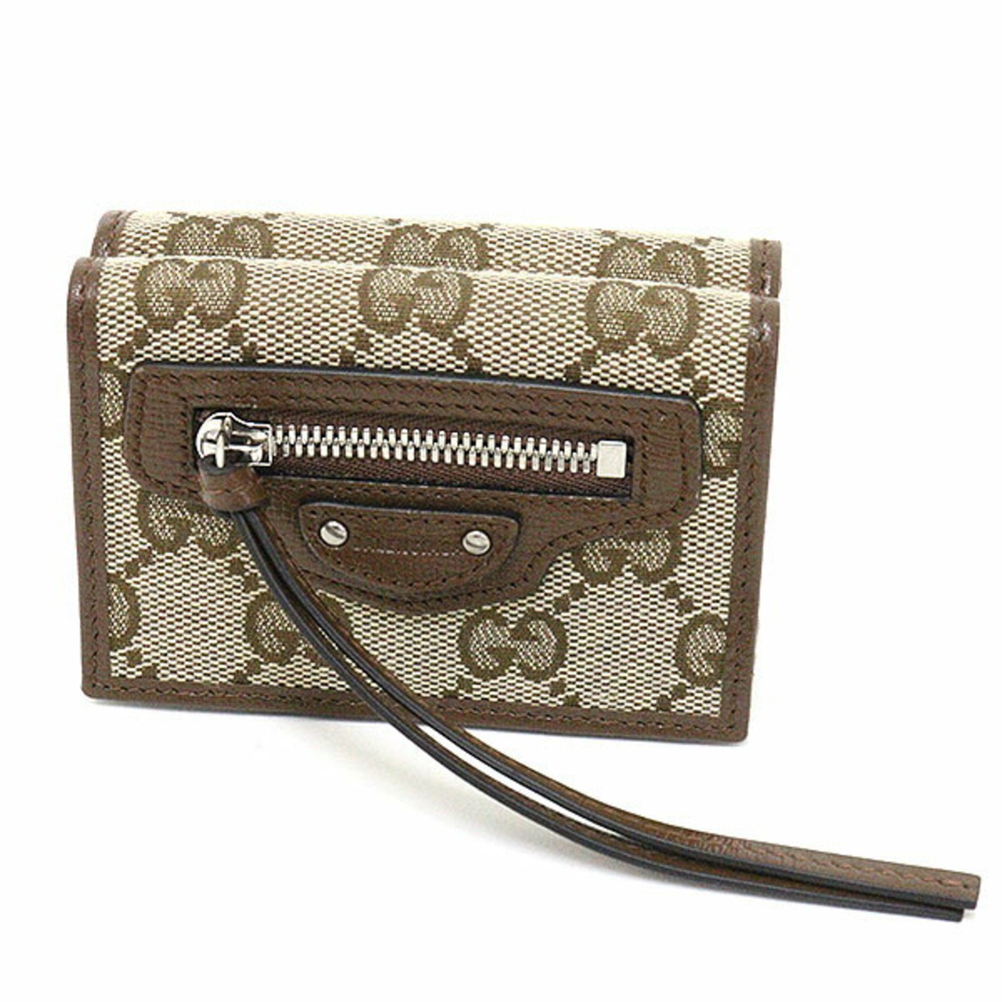 Gucci The Hacker Collection Neo Classic Zip Around Wallet Beige/Brown 681710 GG Canvas Leather