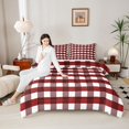 thumbnail image 4 of Homewish Abstract Buffalo Bedding Comforter Set 2pcs for Female Men Adults,Geometric Plaid Grid Twin Comforter Sets Microfiber,Vintage Aesthetic Breathable Bedding Set,Lightweight Room Decor, 4 of 8