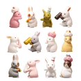 thumbnail image 1 of 12pcs Toy Figures for Garden Cake Decoration Cute Rabbit, 1 of 2