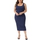 thumbnail image 2 of Vestido de verano sin mangas de talla grande para mujer Agnes Orinda, vestido de cóctel ajustado con escote cuadrado, vestido de tanque 3X azul marino, 2 of 7