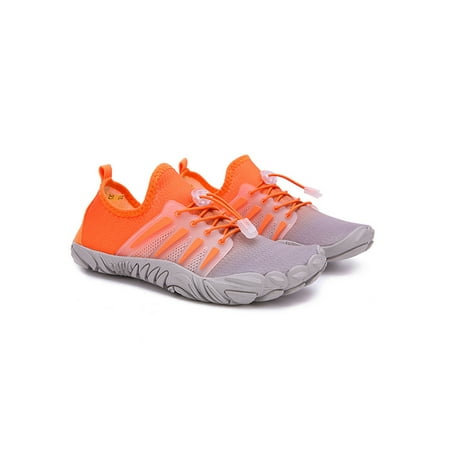 

Daeful Ladies Water Shoes Elastic Band Wading Low Top Sneakers Casual Closed Toe Aqua Men Soft Gray 10.5 (M)