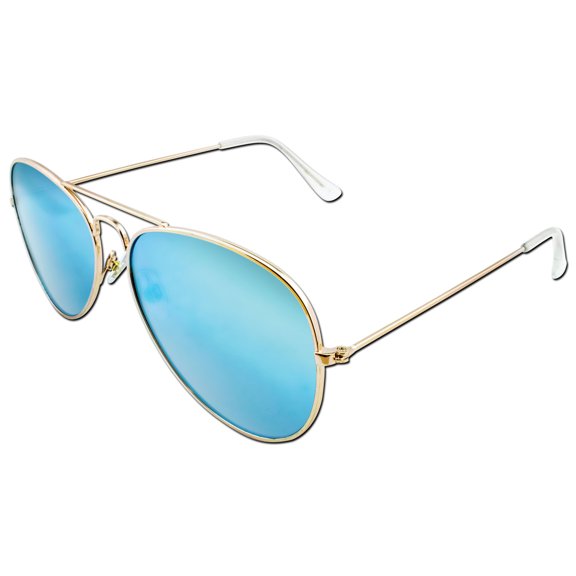 Panama Jack Flat Lens Aviator Sunglasses (Gold/Turquoise)