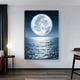 thumbnail image 2 of Pintura nórdica moderna en lienzo, póster de paisaje marino de Luna, pintura de paisaje para decoración de sala de estar, imágenes artísticas de pared sin marco, 2 of 4