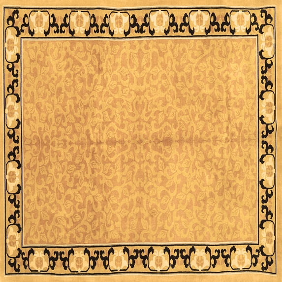 Ahgly Company Indoor Square Persian Brown Traditional Area Rugs, 4' Square