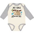 thumbnail image 3 of Inktastic My Oma Loves Me with Sloth and Hearts Boys or Girls Long Sleeve Baby Bodysuit, 3 of 5