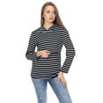 thumbnail image 3 of LVMA3520 - Nursing Maternity Hoodie / Sweatshirt Fall Winter Pregnant Breastfeed Casual Full Sleeve Daily Homewear, 3 of 16