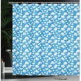 thumbnail image 4 of Ambesonne Cloud Shower Curtain, Clouds Duck Bear and Rabbit, 69"Wx84"L, Blue and White, 4 of 5