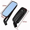 thumbnail image 5 of Espejo retrovisor LIUYMXG rectangular negro para motocicleta 8 mm/10 mm, 5 of 5