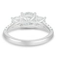 thumbnail image 5 of ESTE ORIGIN 2.00Ct Round Cut Lab-Grown Diamond Trilogy Engagement Ring – Trellis Pavé Design in 18K White Gold for Women, 5 of 7