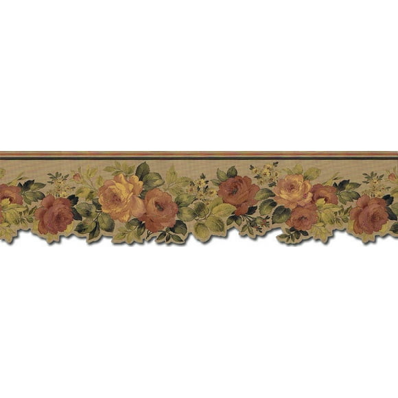Bordure de Papier Peint Roses Florales 79112DC