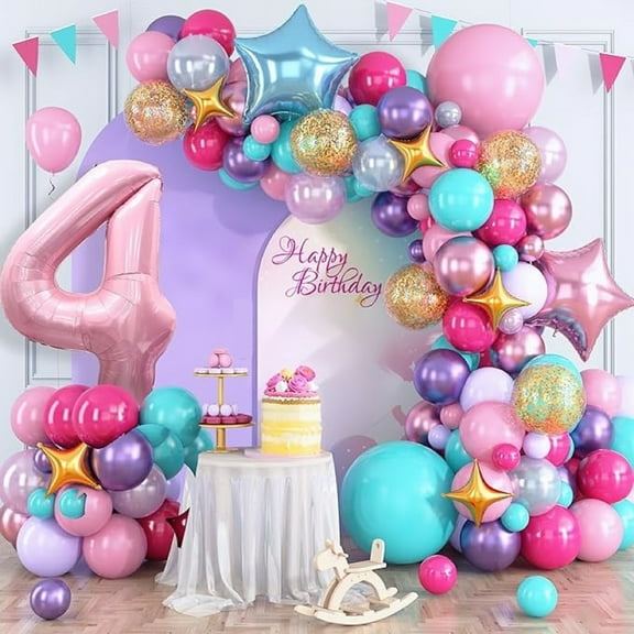 40-inch Pink Number 4 Balloon for Babay Shower,Wedding,Birthday,Party Decorations