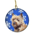 thumbnail image 1 of Cairn Terrier Winter Snowflake Holiday Ceramic Ornament, 1 of 1