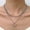 Silver, variant on 3 Layered Twisted Circle Pendant Necklace Chunky Paperclip Chain Dainty Beaded Choker for Women
