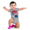 thumbnail image 4 of Puerto Rico Nuyorican Proud Borinquen Romper Boys or Girls Infant Baby Brisco Brands NB, 4 of 6