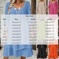thumbnail image 3 of IUYRTFE Women's Summer Boho Peasant Dress with Tie Neck and Ruffle Hem 3/4 Sleeve Flowy Midi Dress, 3 of 5