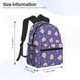 thumbnail image 4 of Haiem Cute Pig Lightweight Backpack for School, Classic Basic Water Resistant Casual Daypack for Travel with Bottle Side Pockets, 4 of 8