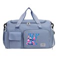 thumbnail image 3 of Bolso de viaje con letras de Stitch de Disney, bolso de mano portátil, bolsa de almacenamiento de ropa de gran capacidad, mochila de lona para gimnasio con compartimento para zapatos, 3 of 5