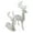 White, variant on DAMAI 2 Pcs Christmas Reindeer Figurines Decorations, Sitting Standing Xmas Deer Statues, Glossy Elk Sculpture Tabletop Ornaments for Mantel Fireplace Table Centerpieces Home Décor(White)