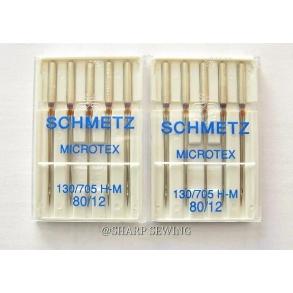 Teamwork 10 SCHMETZ MICROTEX / SHARP SIZE# 12  130/705 HM  HOME SEWING MACHINE NEEDLE