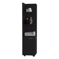 thumbnail image 5 of Living Room Cabinets Corner Cabinet 62H" Tall with 3-Tier Shelf and 2-Door, Black,Wooden Cabinets, 5 of 7